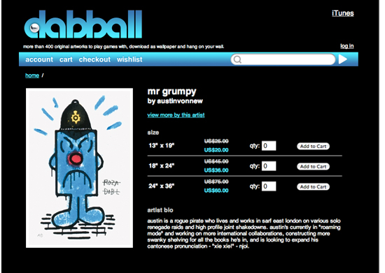 austinvonnew dibble Grumpy Dibl Print by AustinVonNew