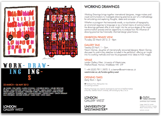 workingdrawingsshow WD Group Show: London Gallery West